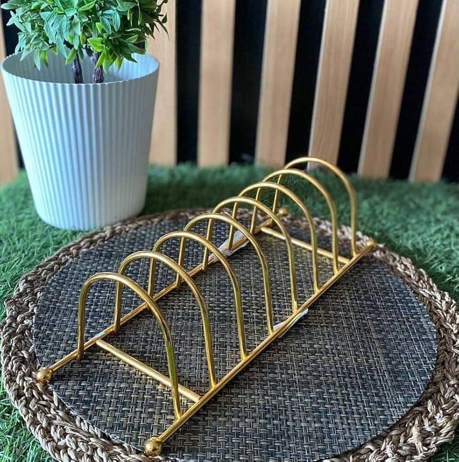 حامل اطباق لوكس ذهبي