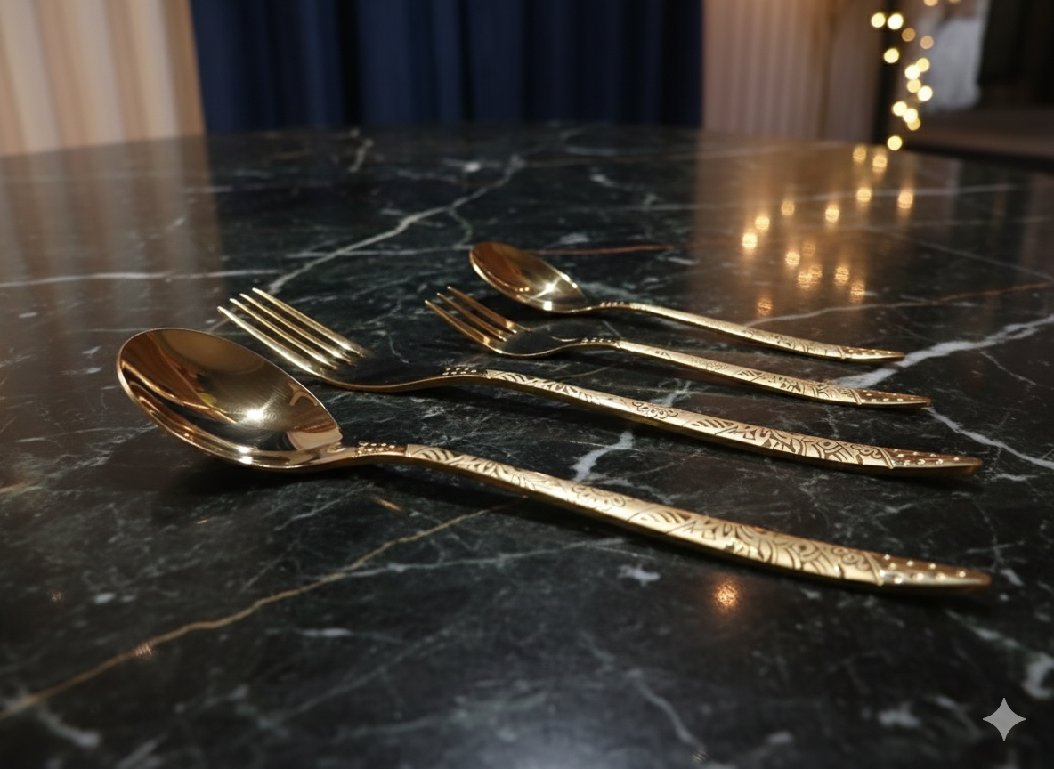 🍴ط معالق مزغرف 4مللي علي المغناطيس