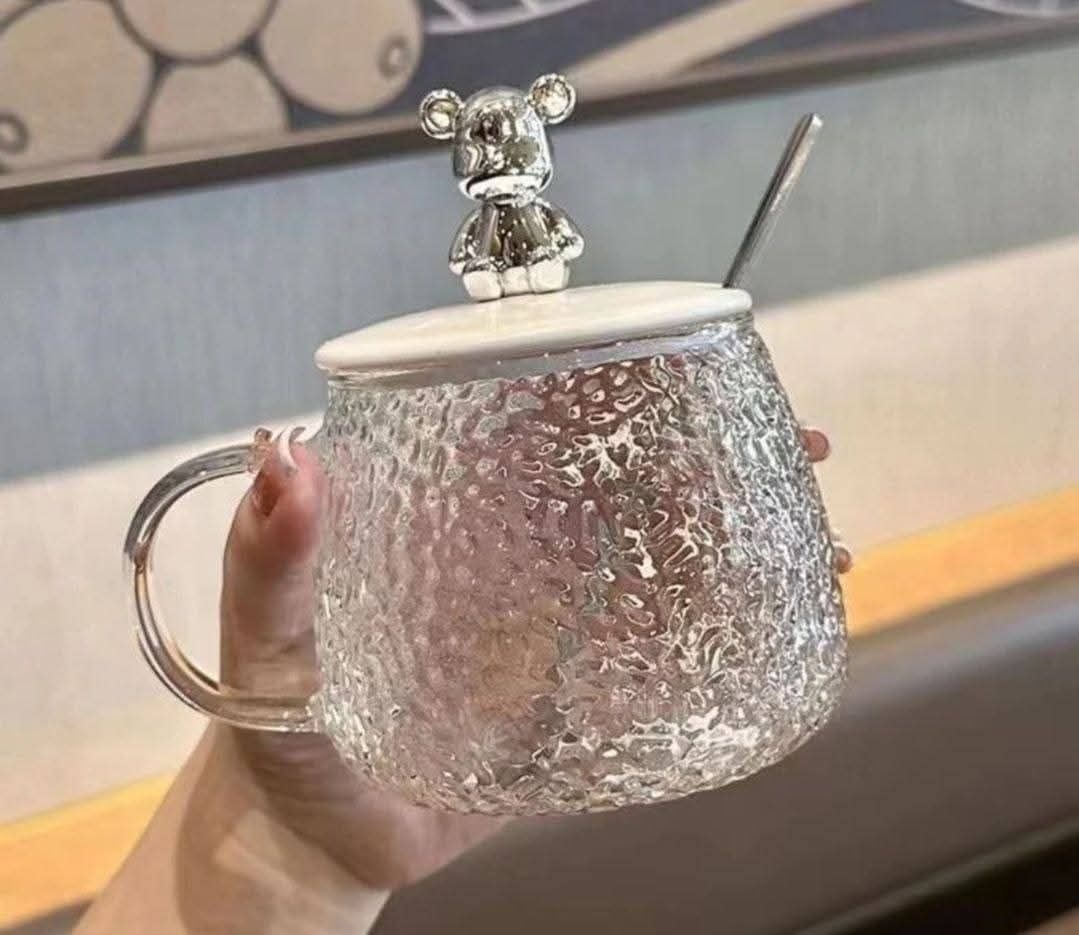 مج زجاج بغطاء دبدوب