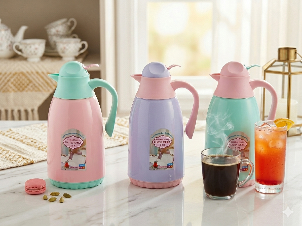 ترمس زجاج 2لون 1.3 لتر موديل تركى