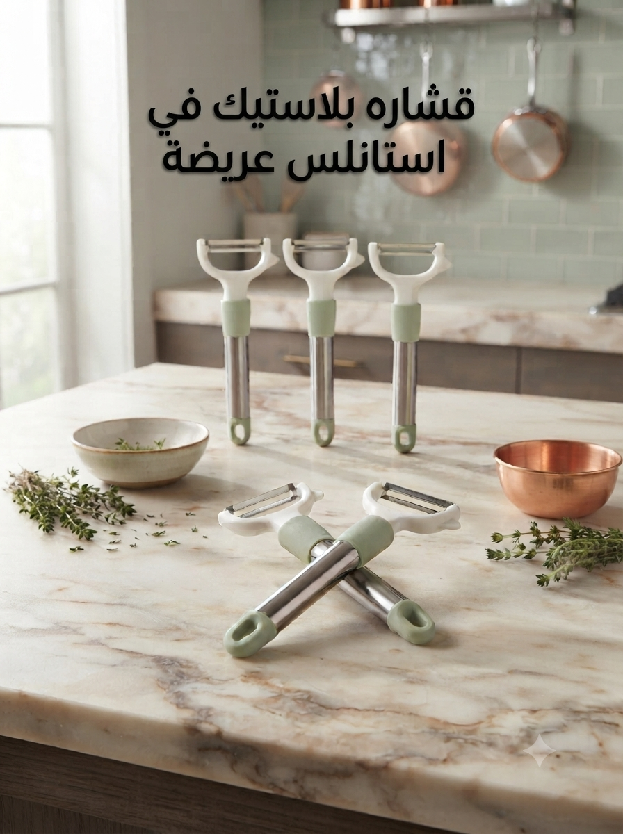 قشارة عريضه بلاستك بيد استاليس